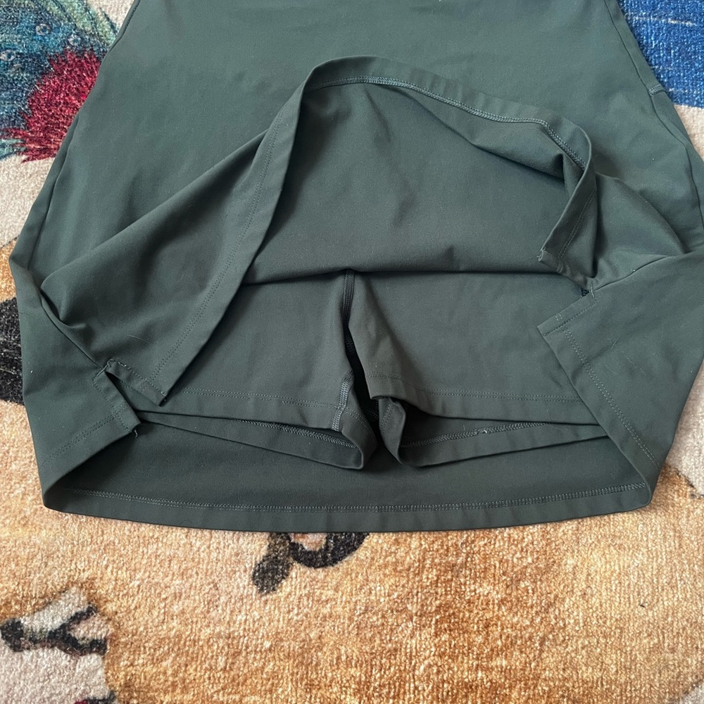 girlfriend collective dark green Women’s Active Skort - Picture 2 of 6